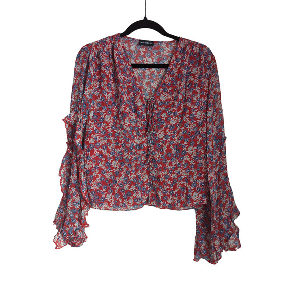 Nicholas Blossom Ruffle Blouse in Floral Print size 2 - Picture 3 of 5